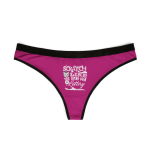 Kitty Scratch Thongs, Fun Underwear, Gift for Gamers, Playful Lingerie, Women’s Sleepwear, Funny Bachelorette Party Favor