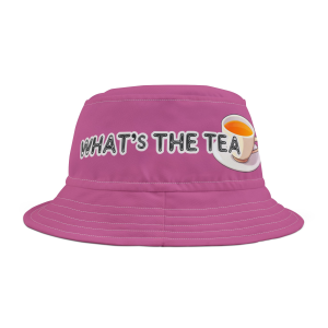 What’s The Tea Bucket Hat, Fun Summer Accessory, Gift for Tea Enthusiasts, Casual Outdoor Style, Festival Fashion, Trendy Headwear